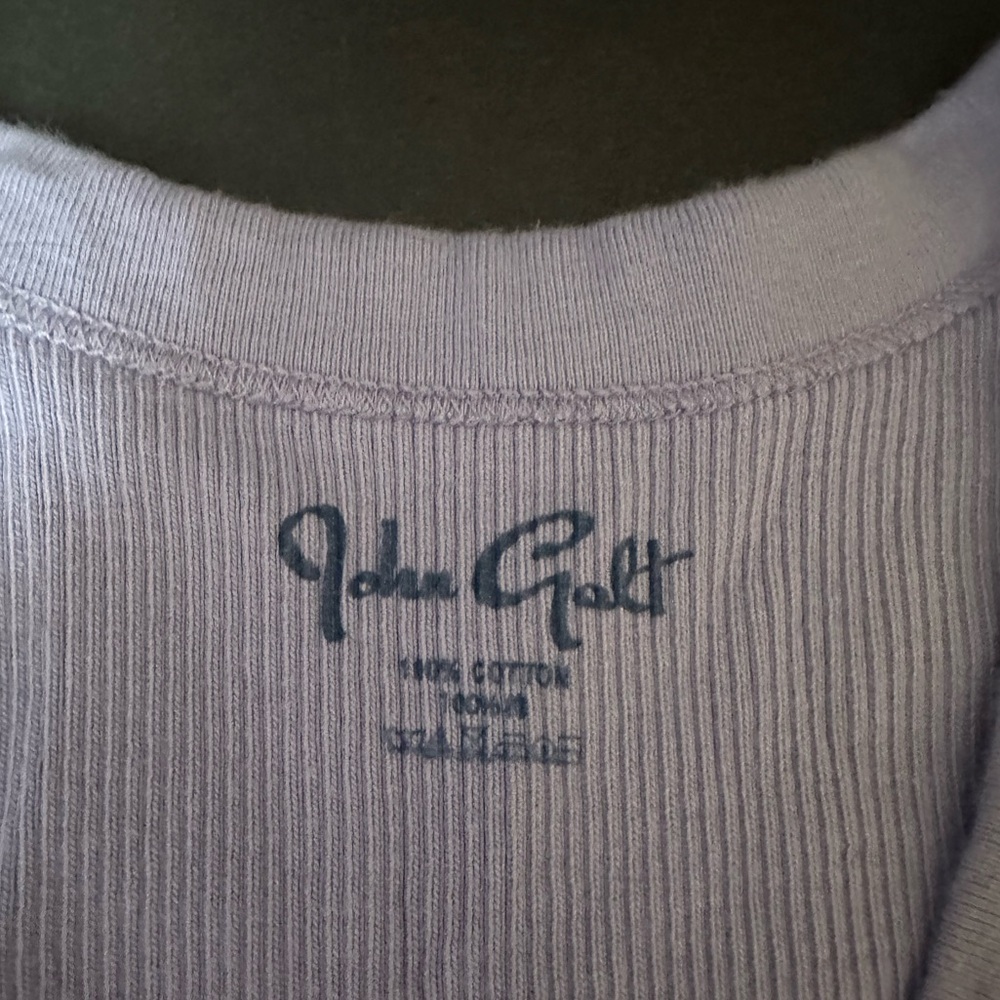 John Galt Ribbed Tank Crop Top - Picture 2 of 3